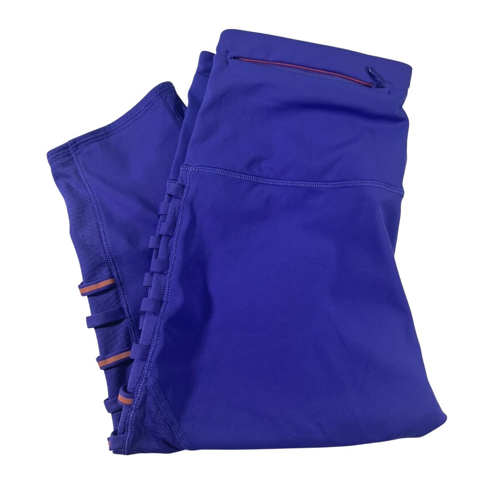 Lululemon Breezy Crop Leggings in Iris Flower Size 8‎ Activewear Purple